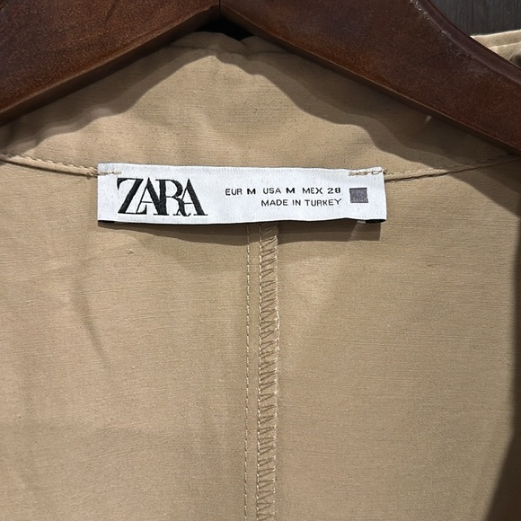 🌟 Zara Khaki / Tan Utility Jumpsuit – Size M – NWOT 🌟 - Picture 2 of 11